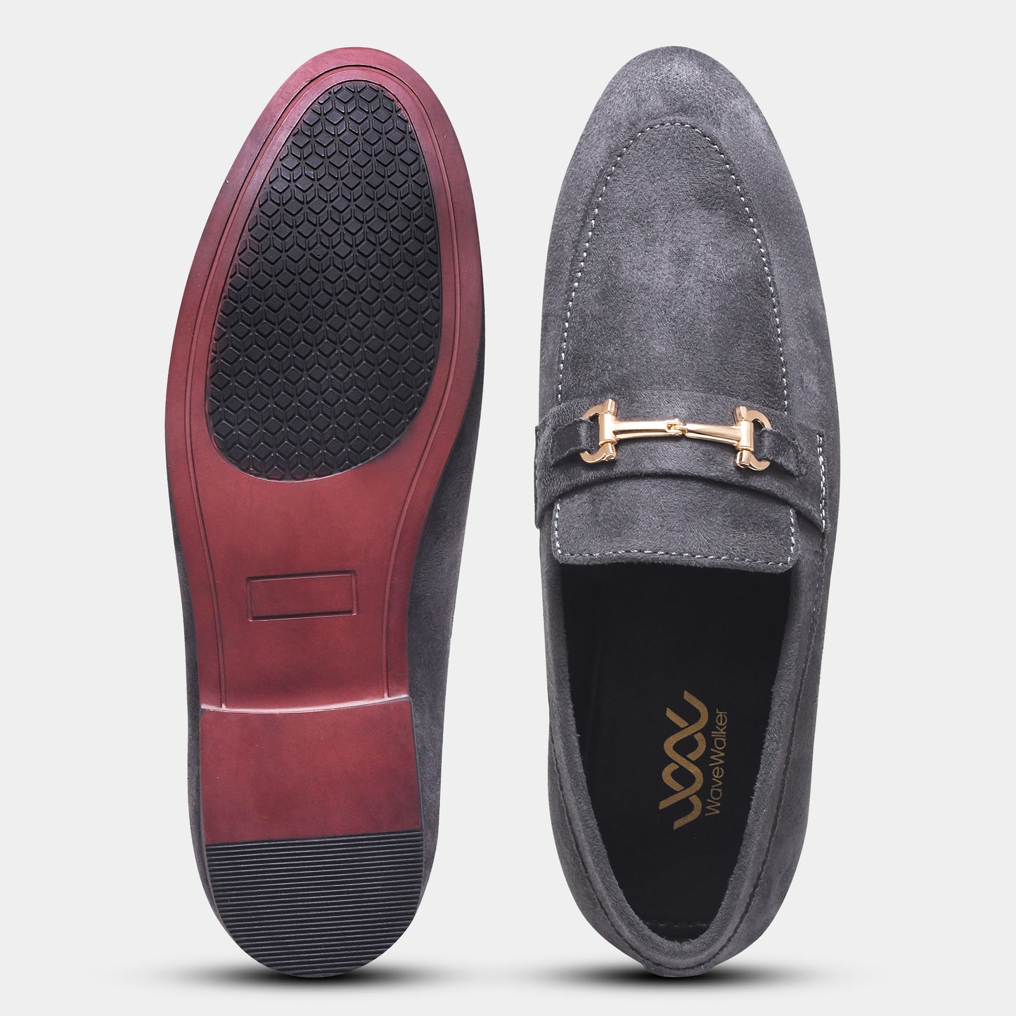 WAVEWALKER CRANE Men Black Classic Suede Loafers