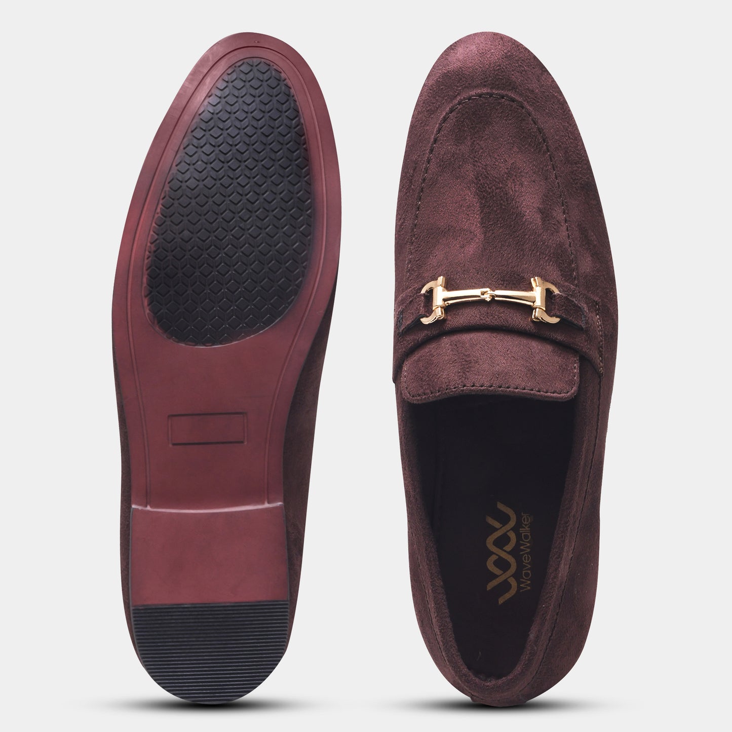 WAVEWALKER CRANE Men Black Classic Suede Loafers