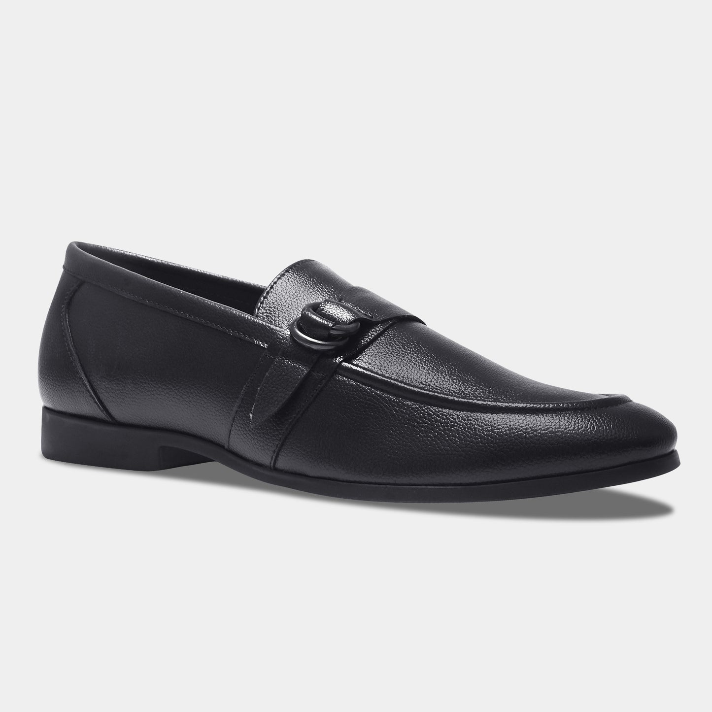 WAVEWALKER PUNCH Men Faux Leather Black Slip-On Loafers