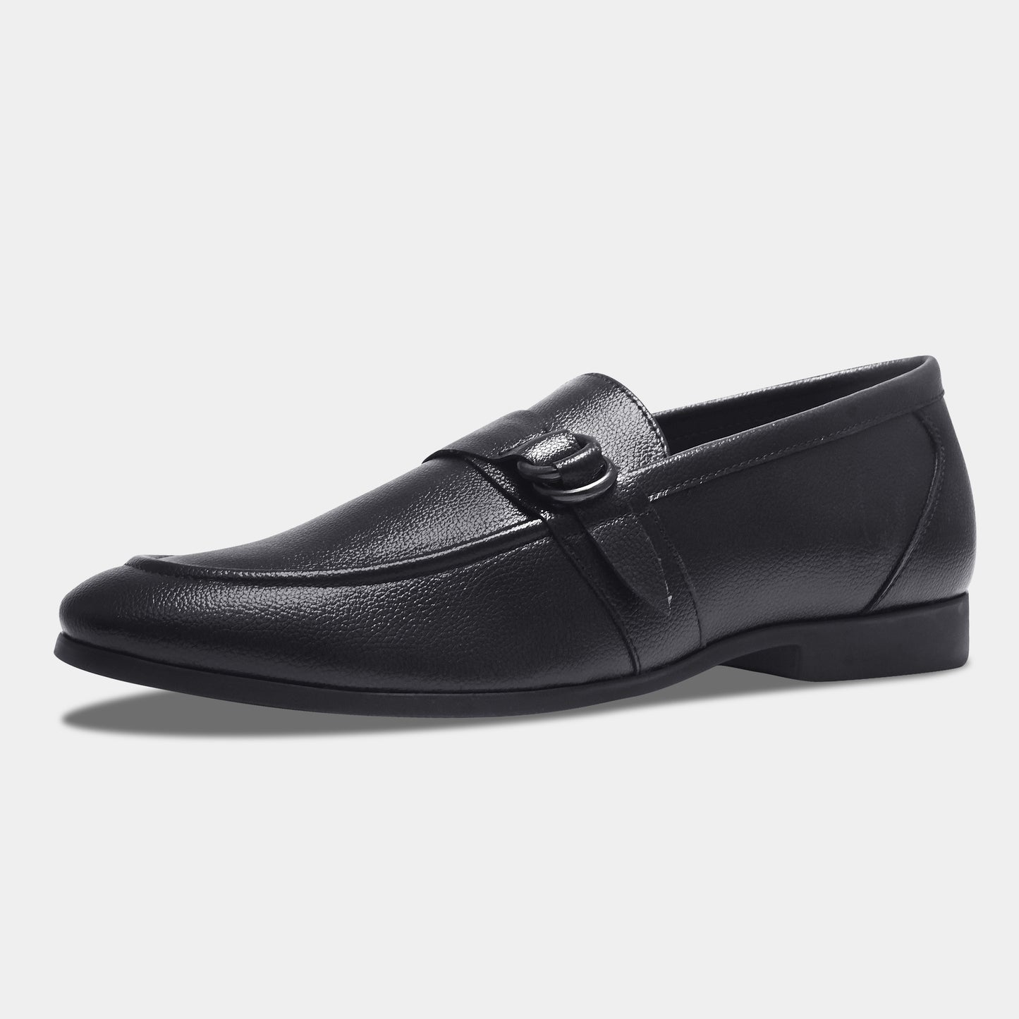 WAVEWALKER PUNCH Men Faux Leather Black Slip-On Loafers