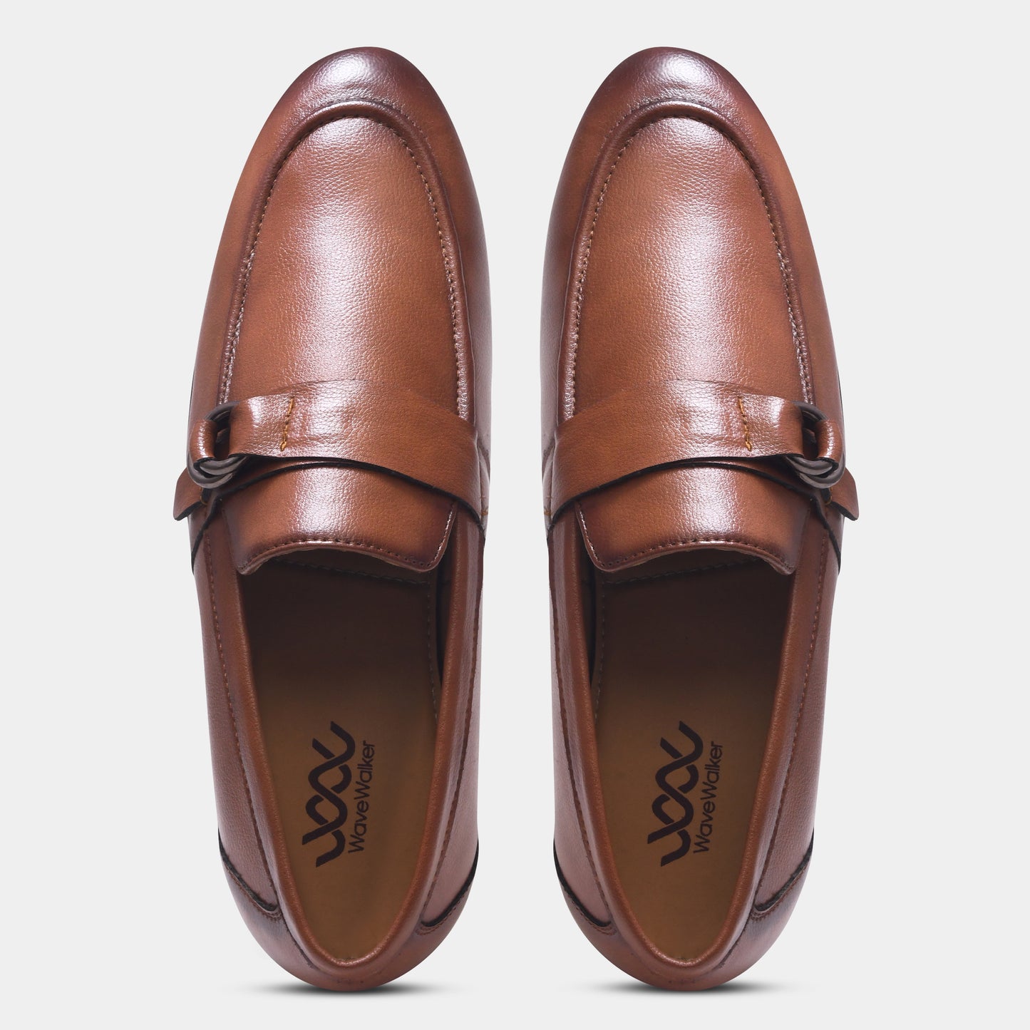 WAVEWALKER PUNCH Men Faux Leather Black Slip-On Loafers