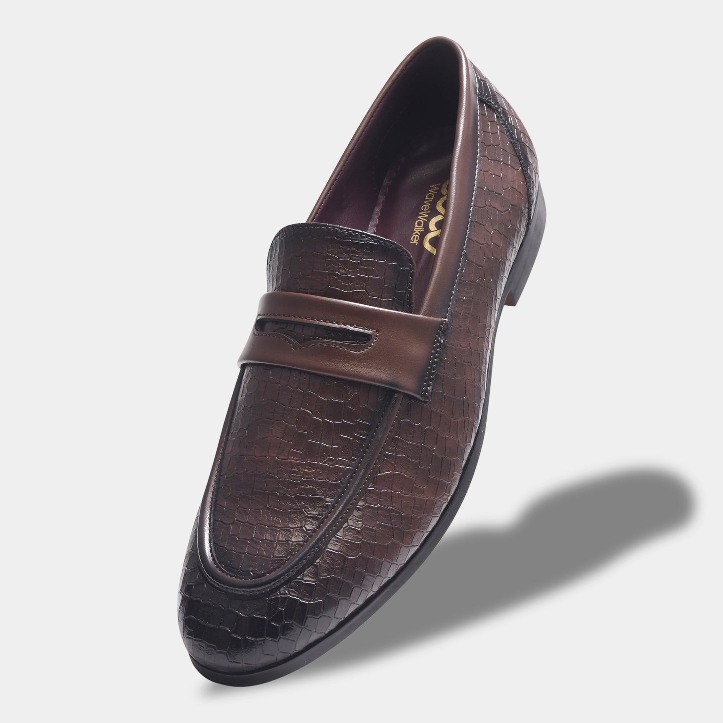 WAVEWALKER TWISTTER Men Faux Leather Black Slip-On Loafers