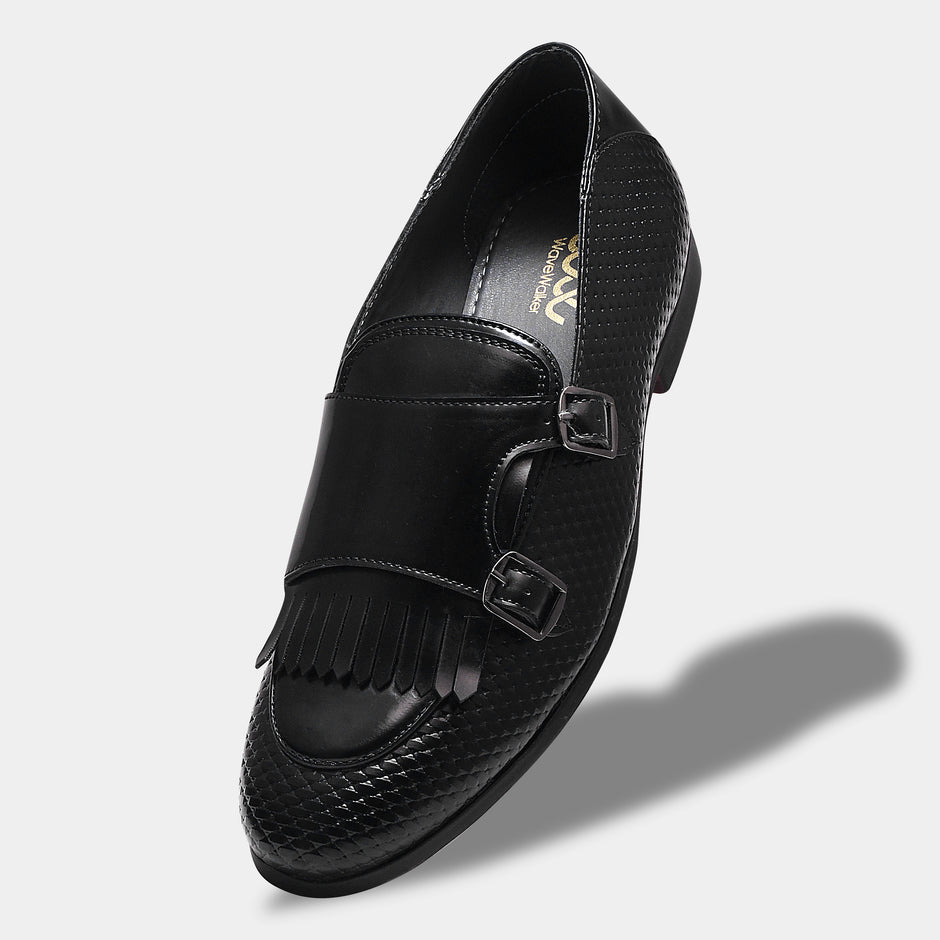 WAVEWALKER INFINITY Men Faux Leather Black Slip-On Loafers