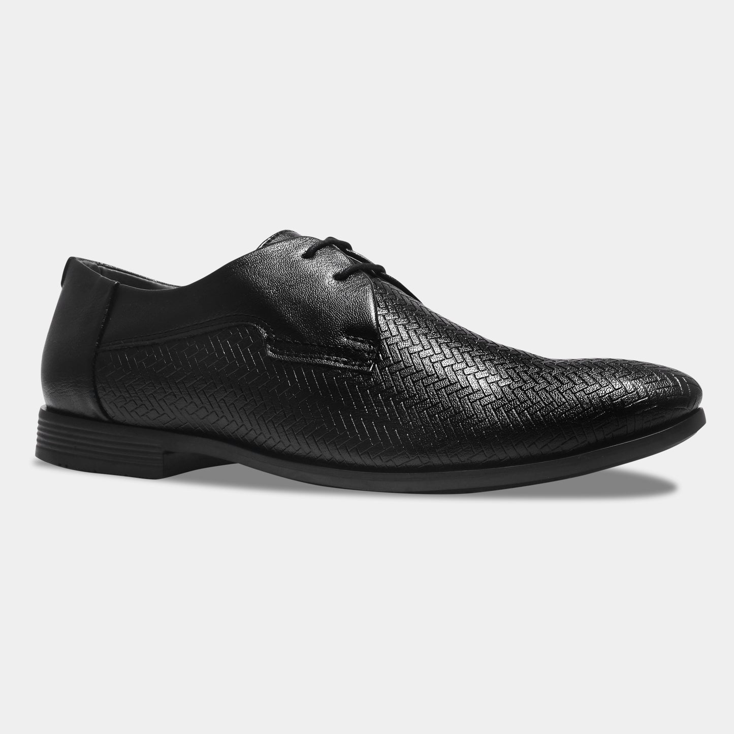 WAVEWALKER CREW Men Faux Leather Black Formal Lace-Ups Shoes