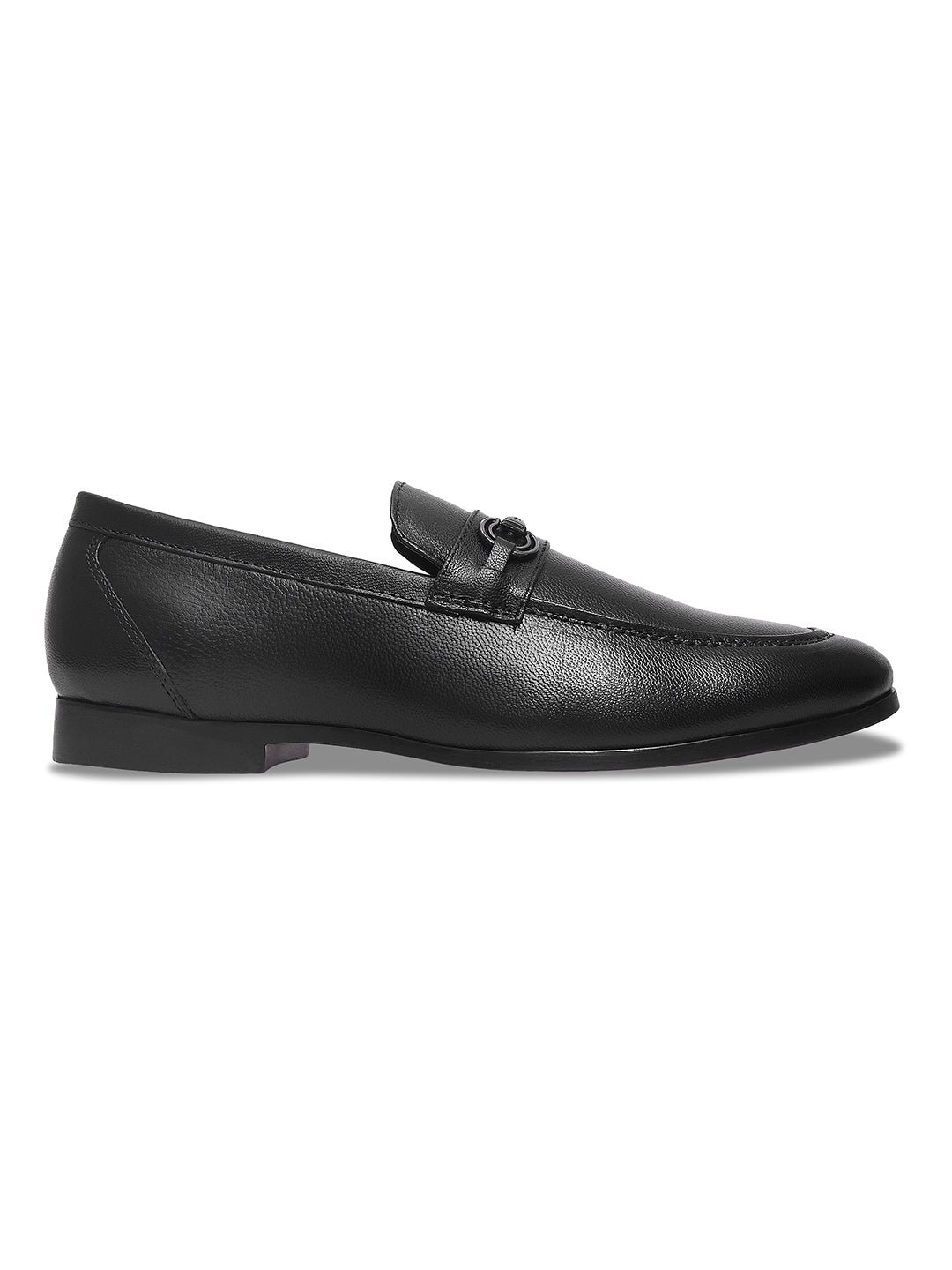 WAVEWALKER TINNY Men Black Leather Slip-On Loafers
