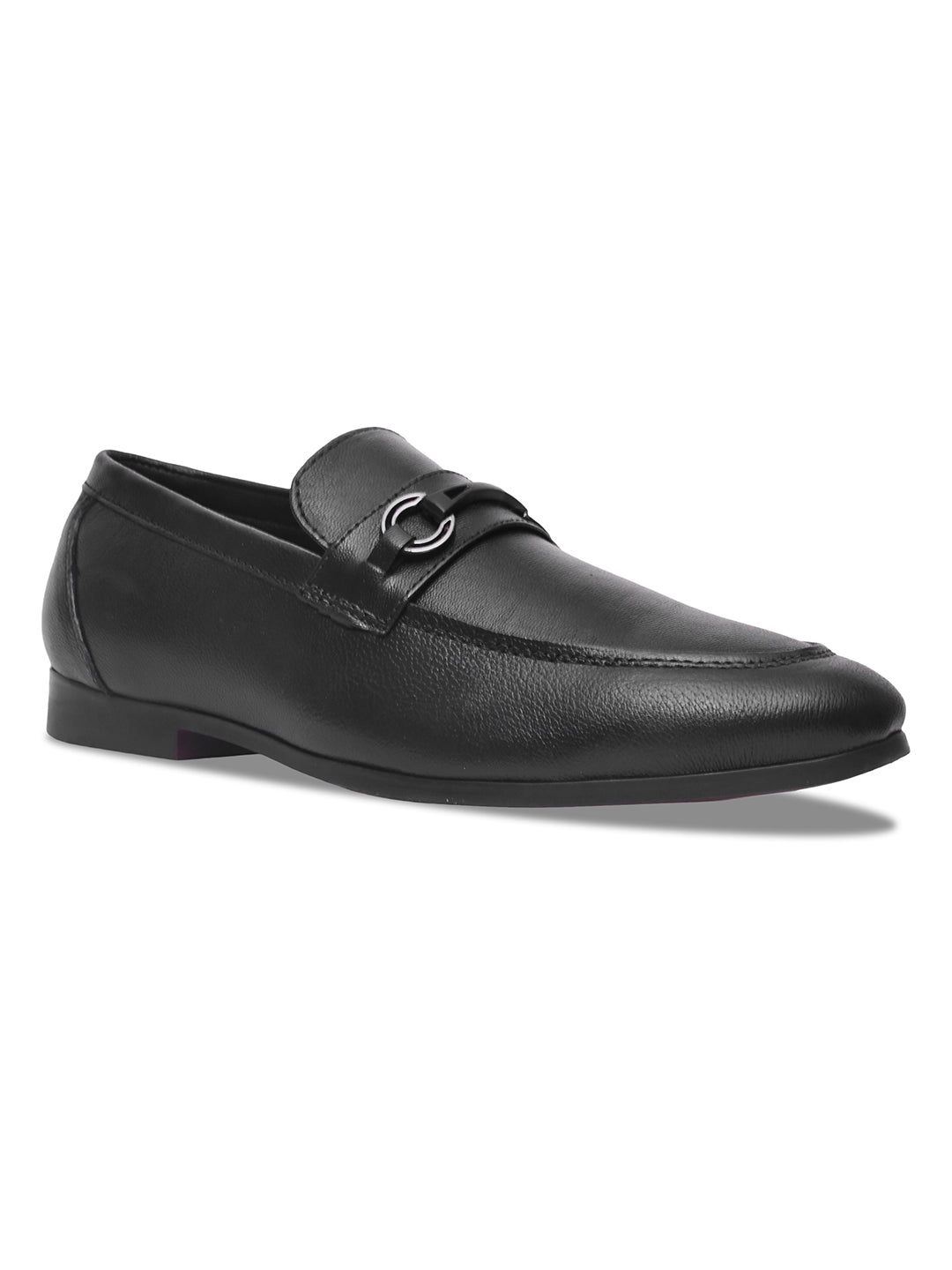 WAVEWALKER TINNY Men Black Leather Slip-On Loafers
