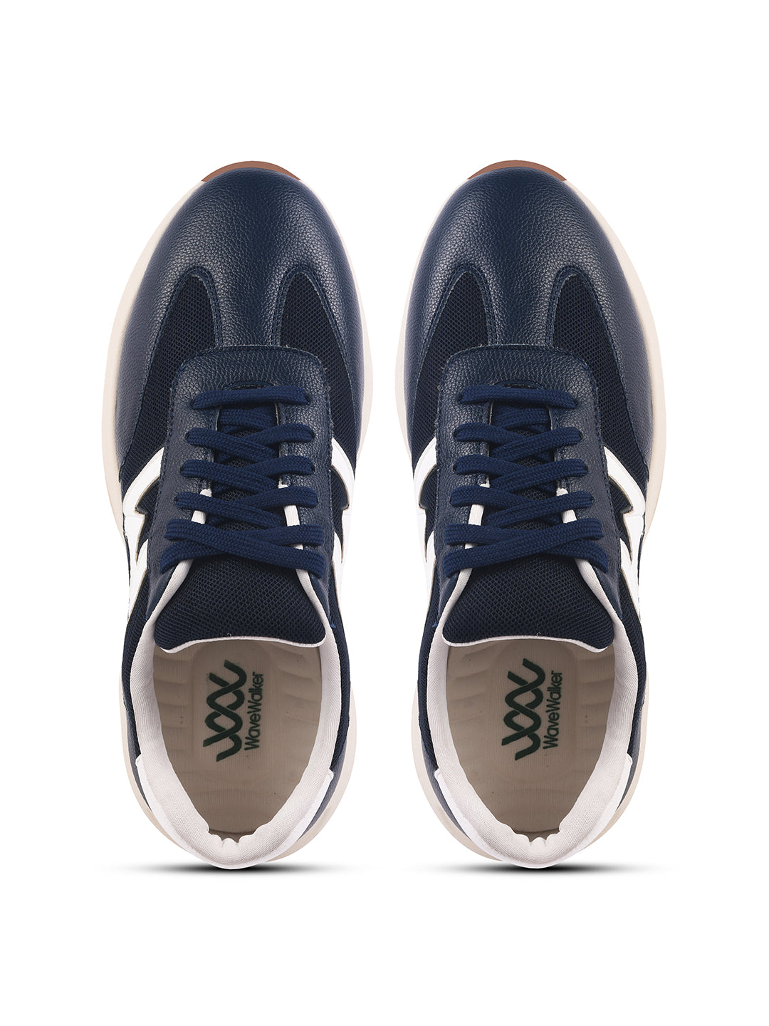 WAVEWALKER KILLER-1 Men Faux Leather Blue Casual Lace-Ups Shoes