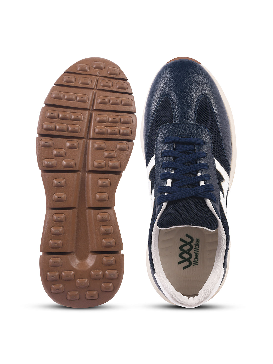 WAVEWALKER KILLER-1 Men Faux Leather Blue Casual Lace-Ups Shoes