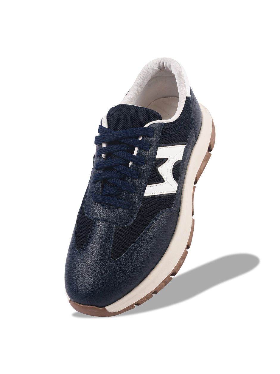 WAVEWALKER KILLER-1 Men Faux Leather Blue Casual Lace-Ups Shoes