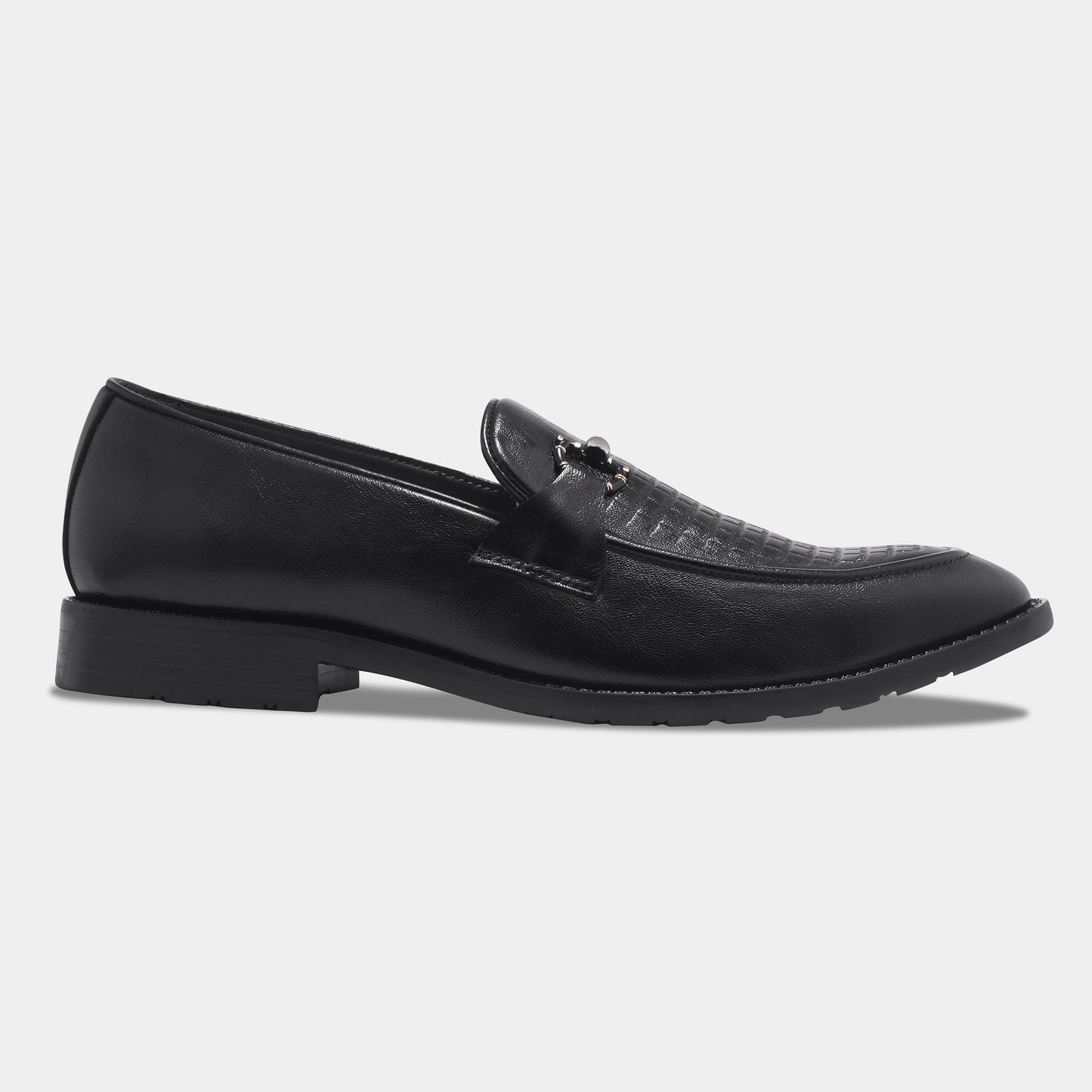 WAVEWALKER CROSS Men Faux Leather Black Slip-On Loafers
