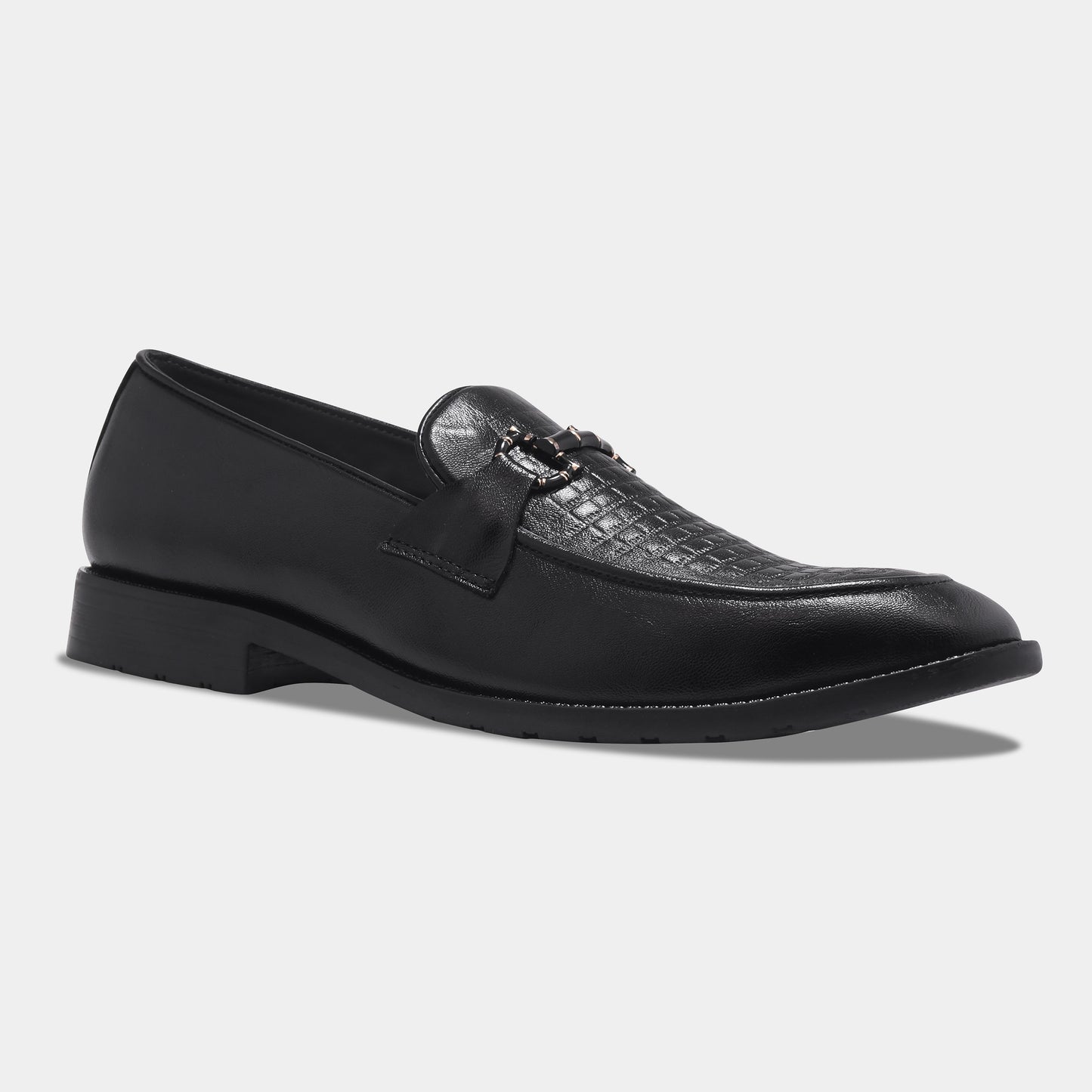 WAVEWALKER CROSS Men Faux Leather Black Slip-On Loafers