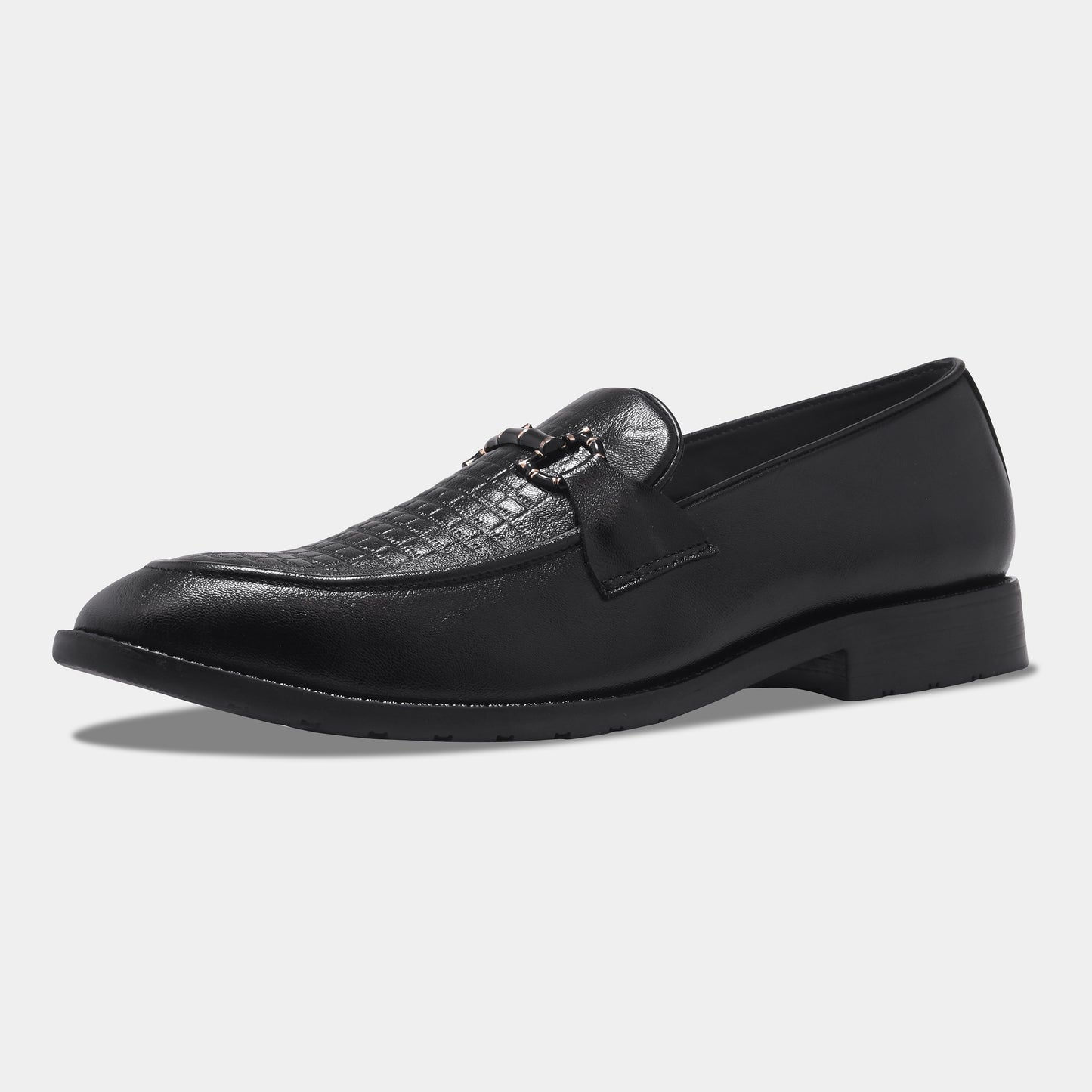 WAVEWALKER CROSS Men Faux Leather Black Slip-On Loafers