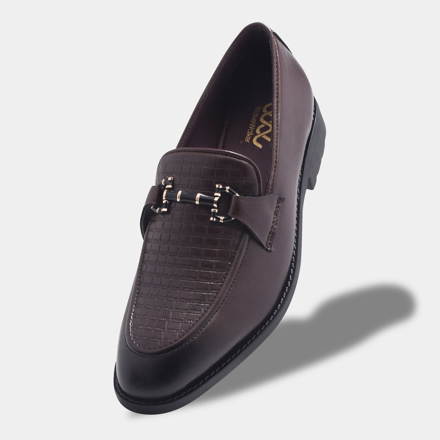 WAVEWALKER CROSS Men Faux Leather Black Slip-On Loafers