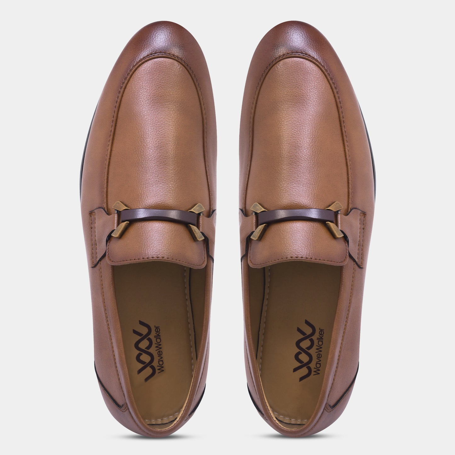 WAVEWALKER AMAZE Men Faux Leather Black Slip-On Loafers