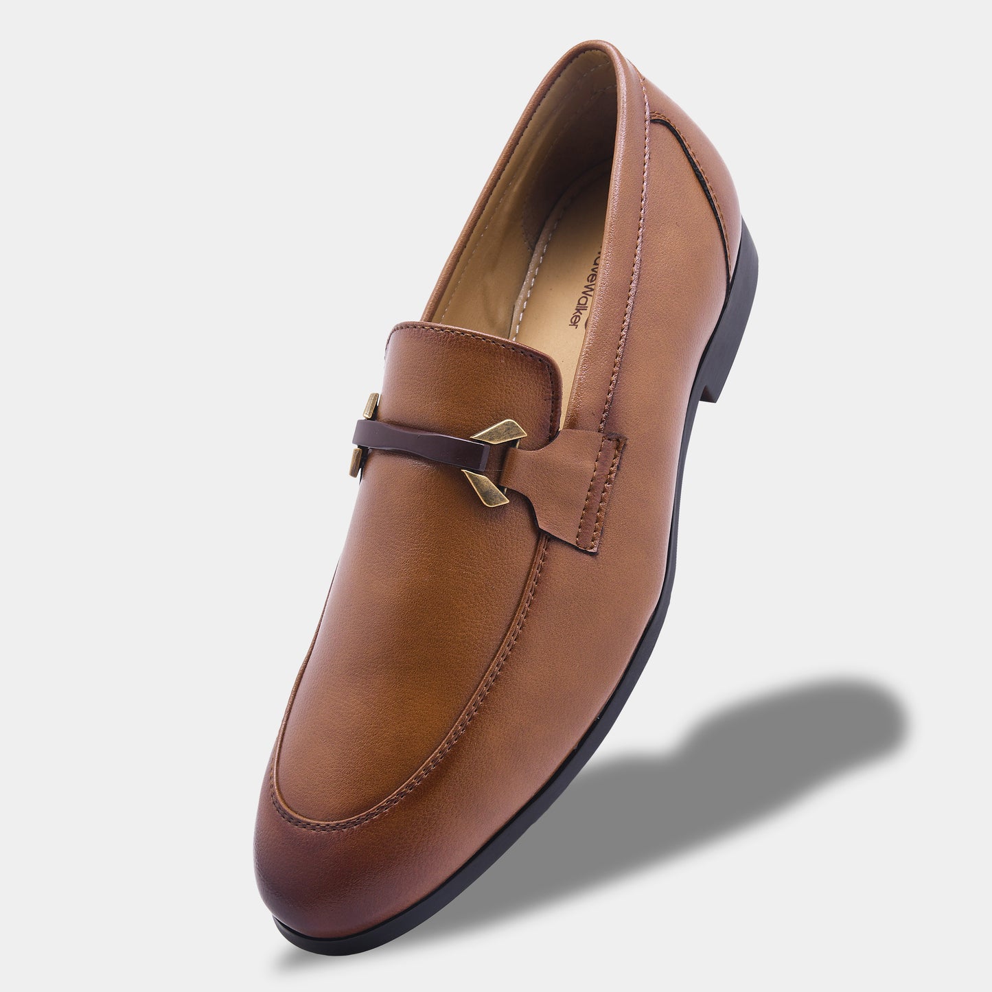 WAVEWALKER AMAZE Men Faux Leather Black Slip-On Loafers