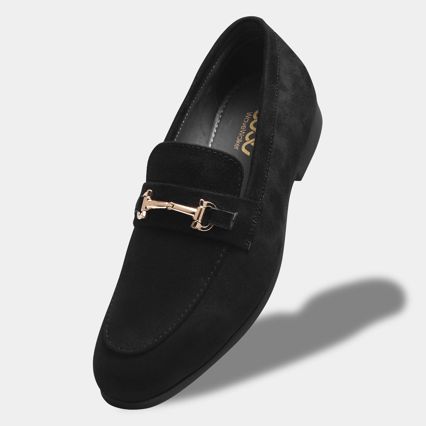 WAVEWALKER CRANE Men Black Classic Suede Loafers