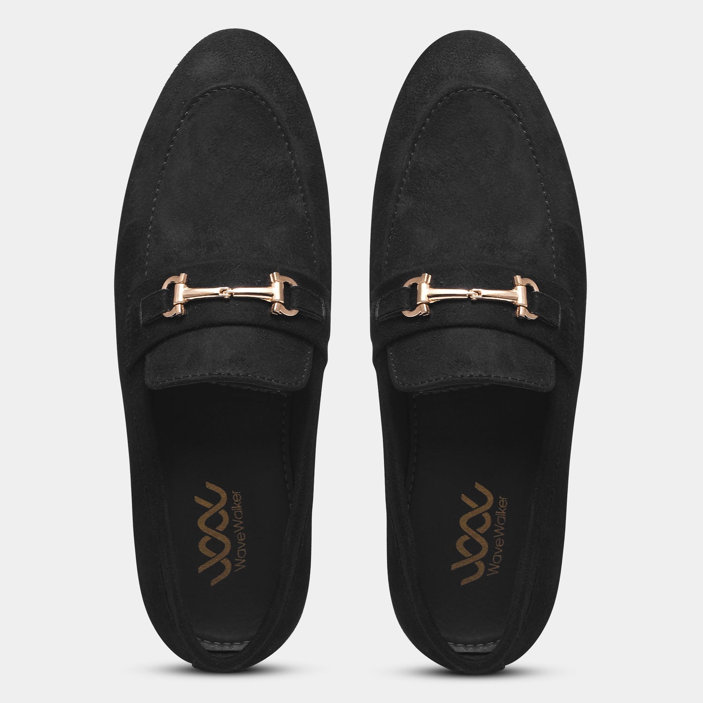 WAVEWALKER CRANE Men Black Classic Suede Loafers
