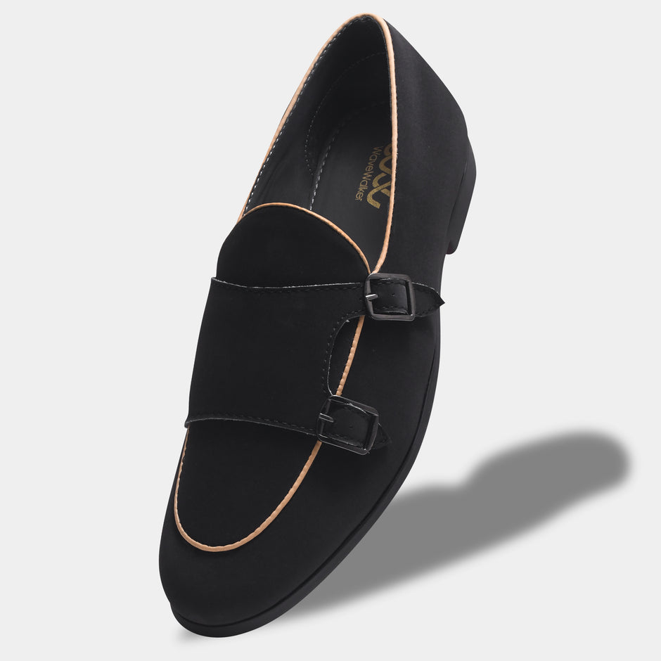WAVEWALKER MARS Men Black Classic Suede Loafers