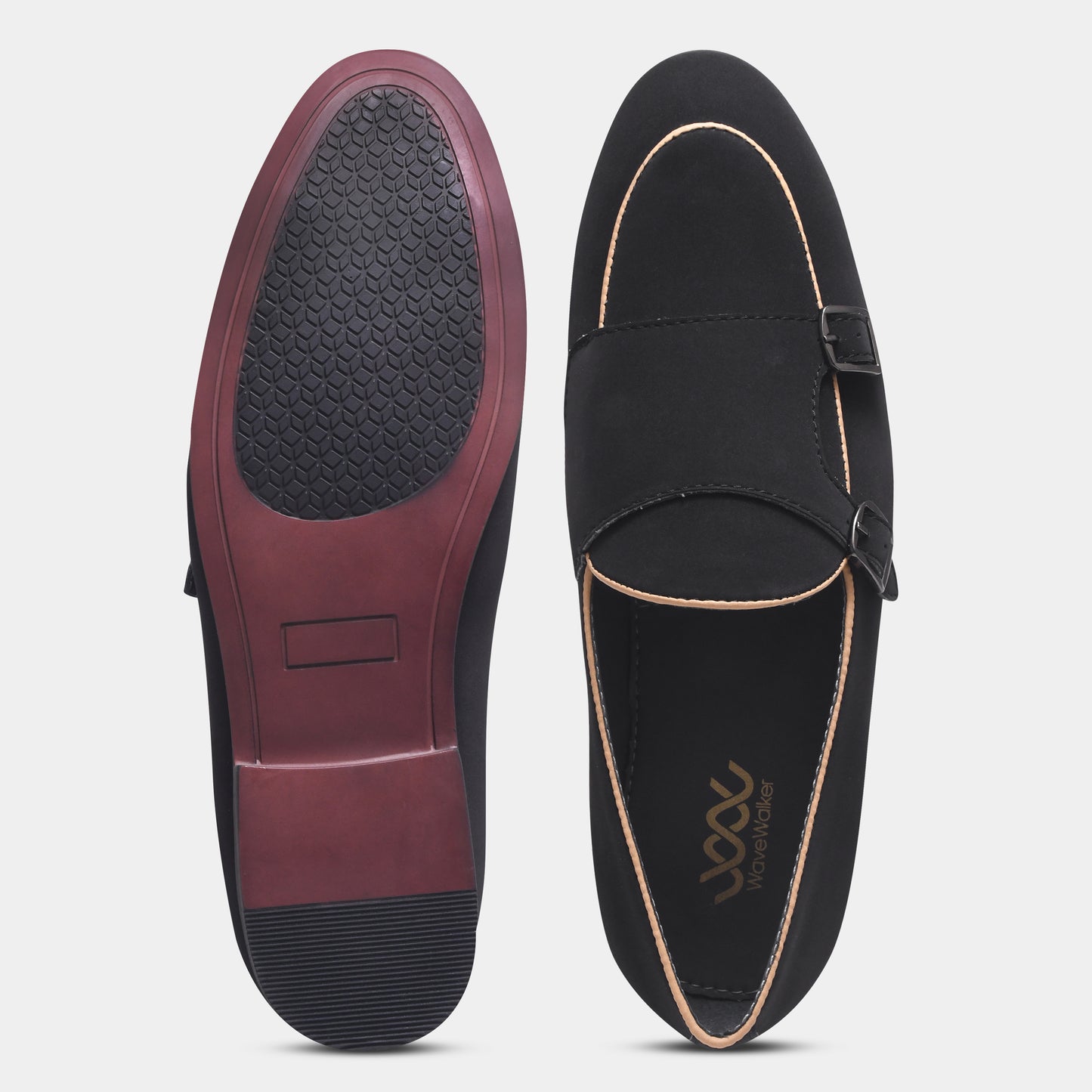 WAVEWALKER MARS Men Black Classic Suede Loafers