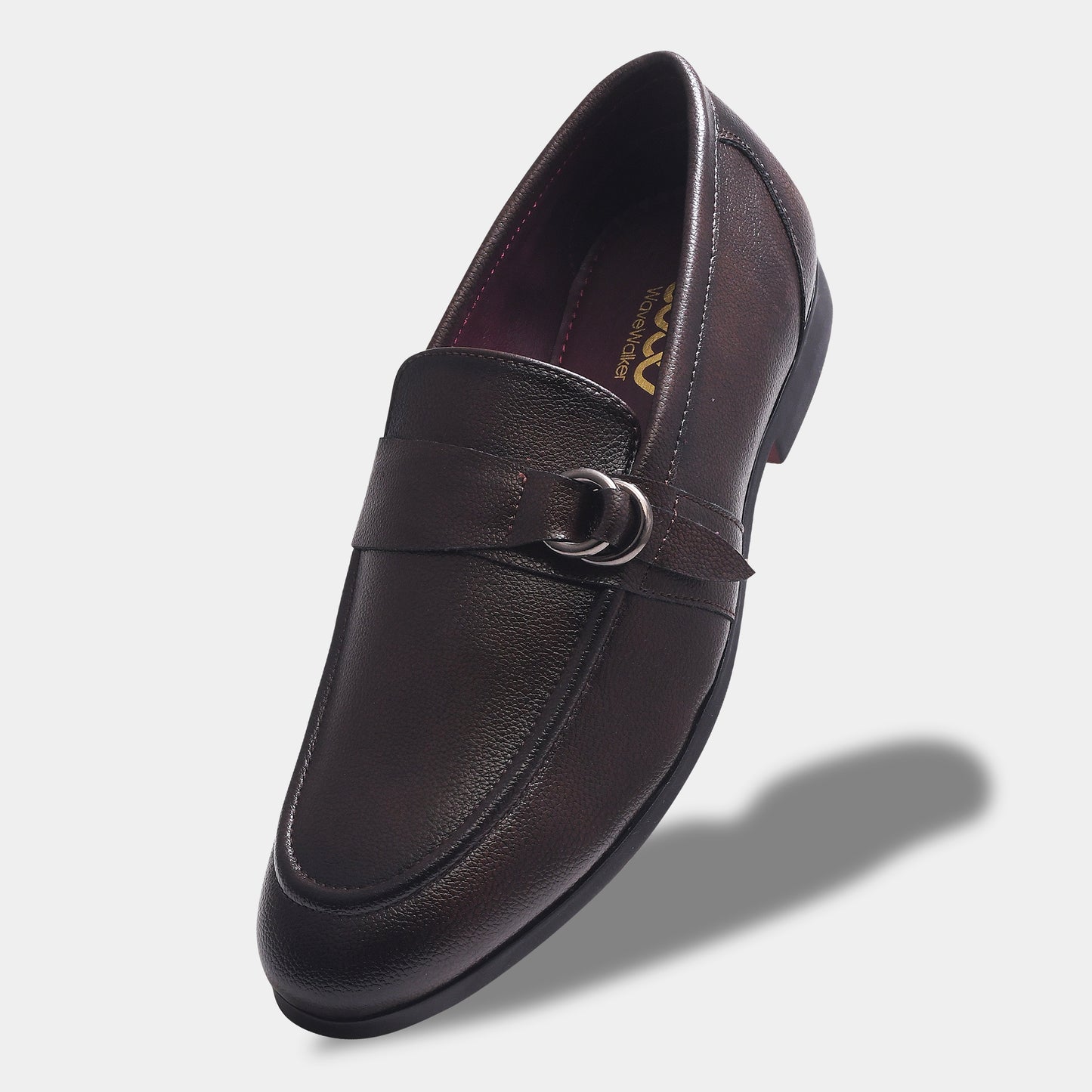 WAVEWALKER PUNCH Men Faux Leather Black Slip-On Loafers