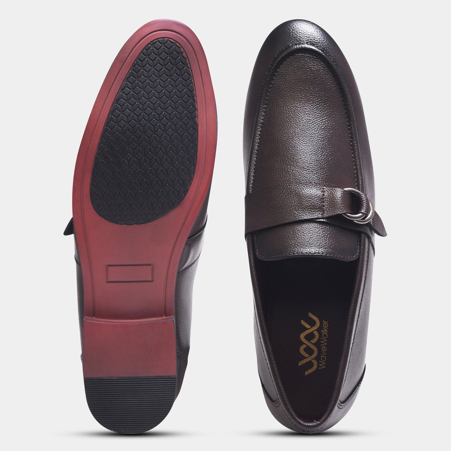 WAVEWALKER PUNCH Men Faux Leather Black Slip-On Loafers