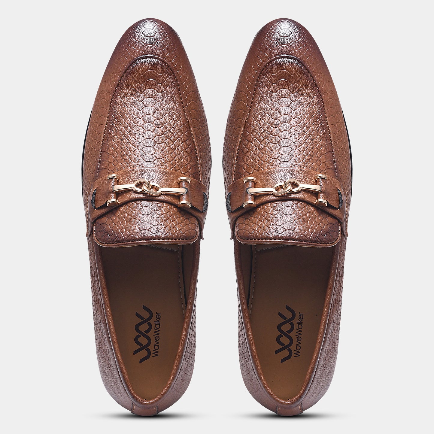 WAVEWALKER RELAX Men Faux Leather Black Slip-On Loafers