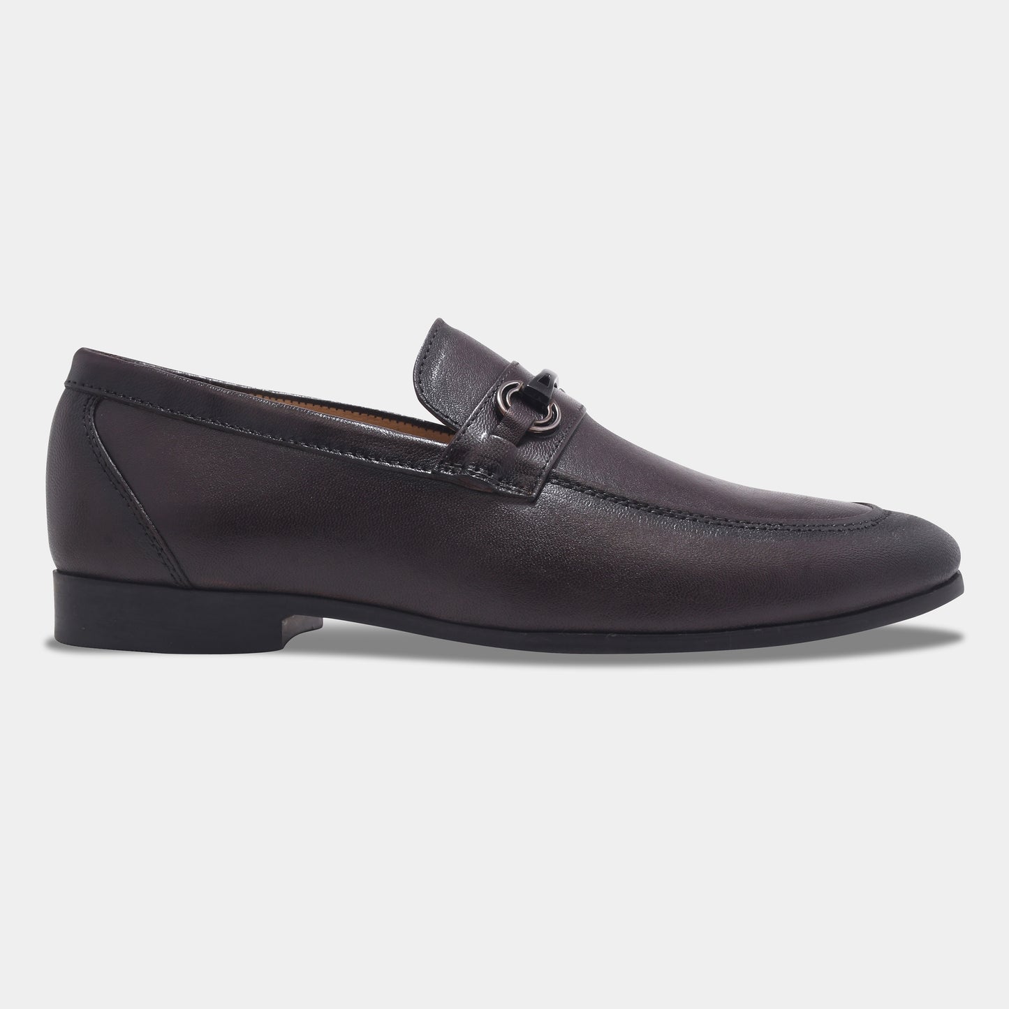 WAVEWALKER TINNY Men Black Leather Slip-On Loafers