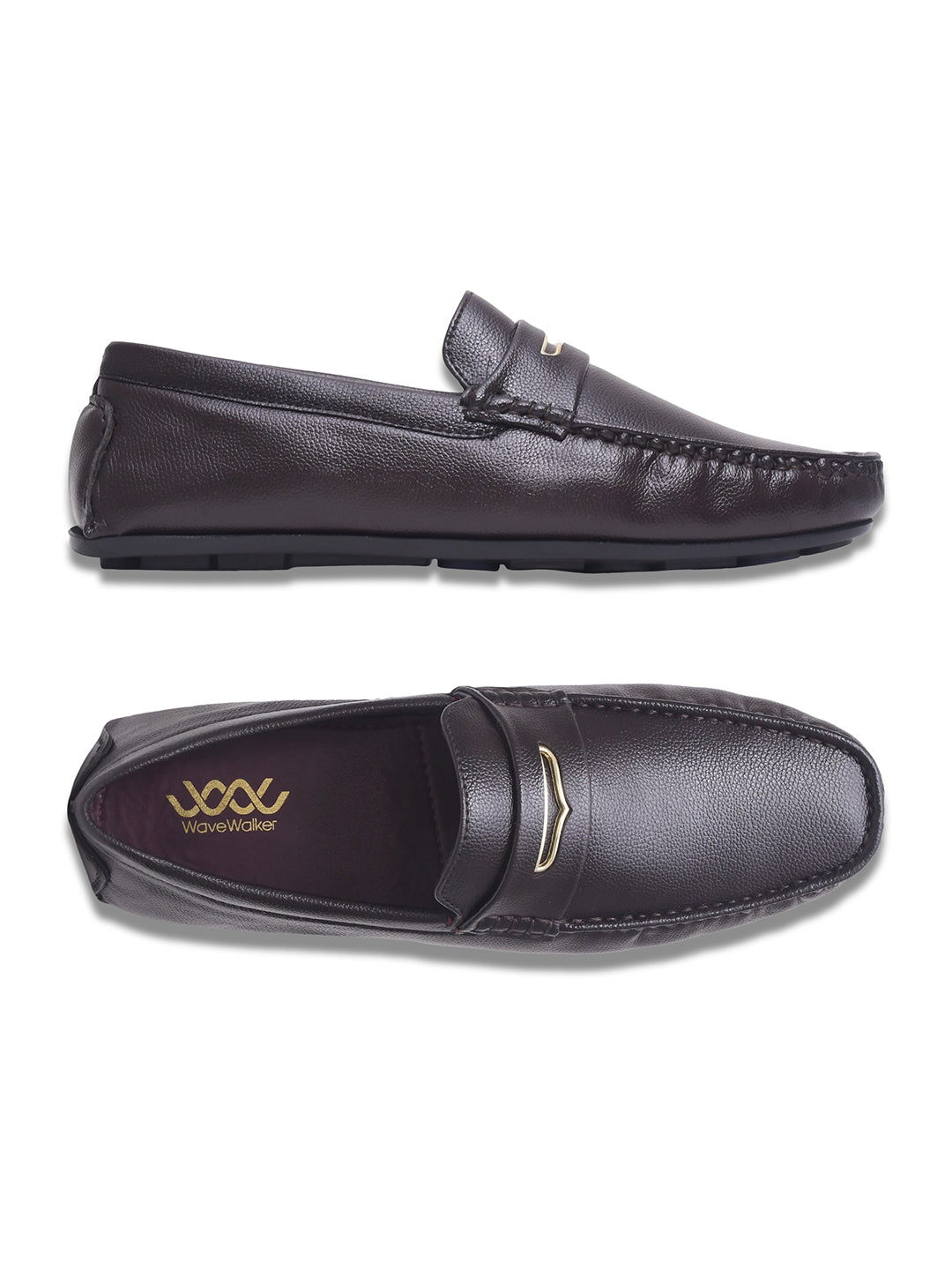 WAVEWALKER AERO Men Beige Faux Leather Slip-On Loafers