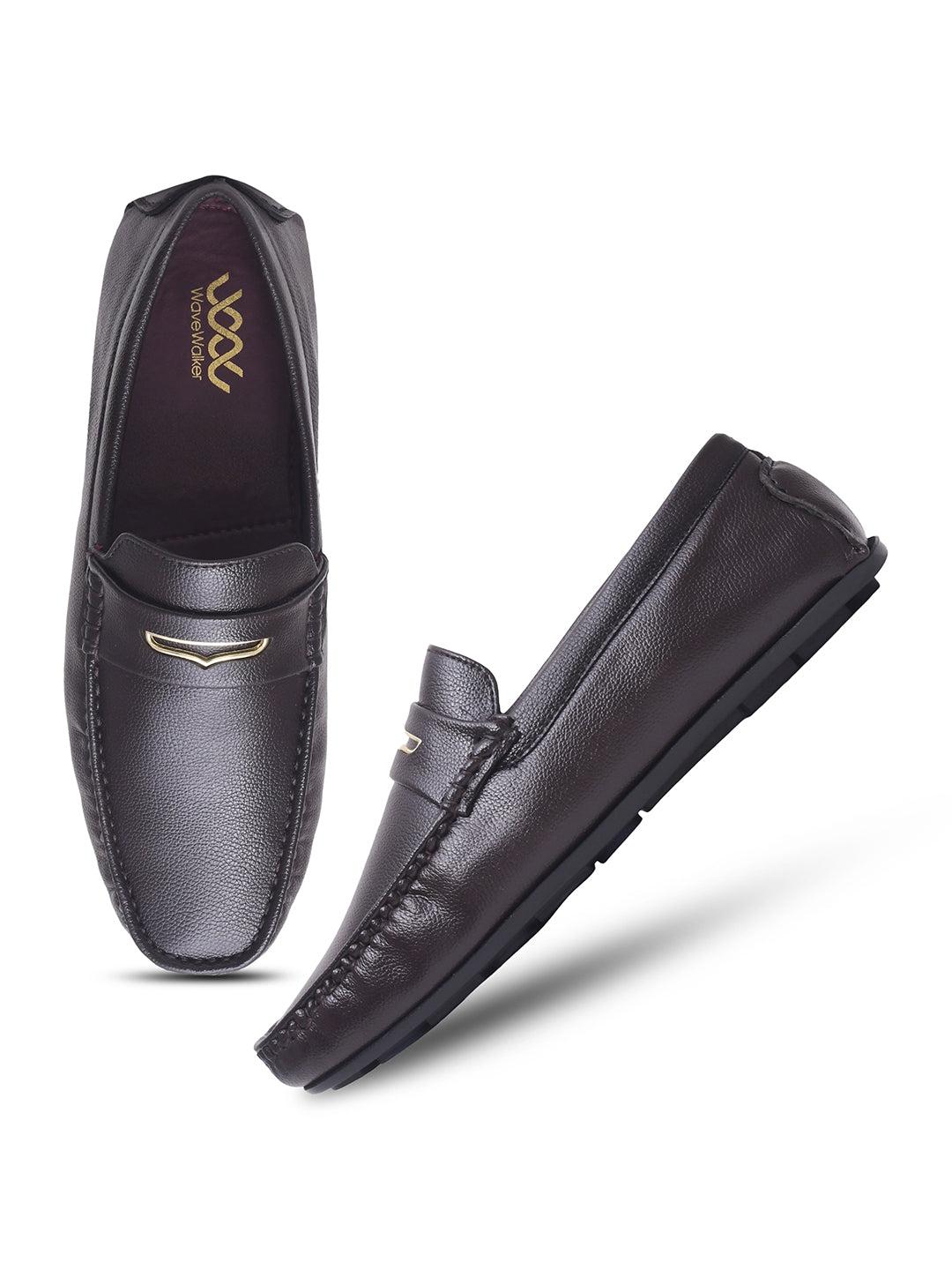 WAVEWALKER AERO Men Beige Faux Leather Slip-On Loafers