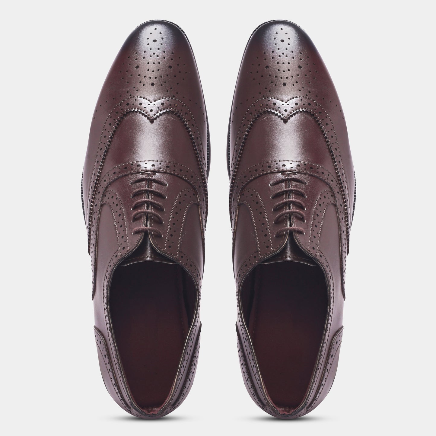 WAVEWALKER ALPHA Refined Craftsmanship Brown Lace-Up Brogue Shoes For Men