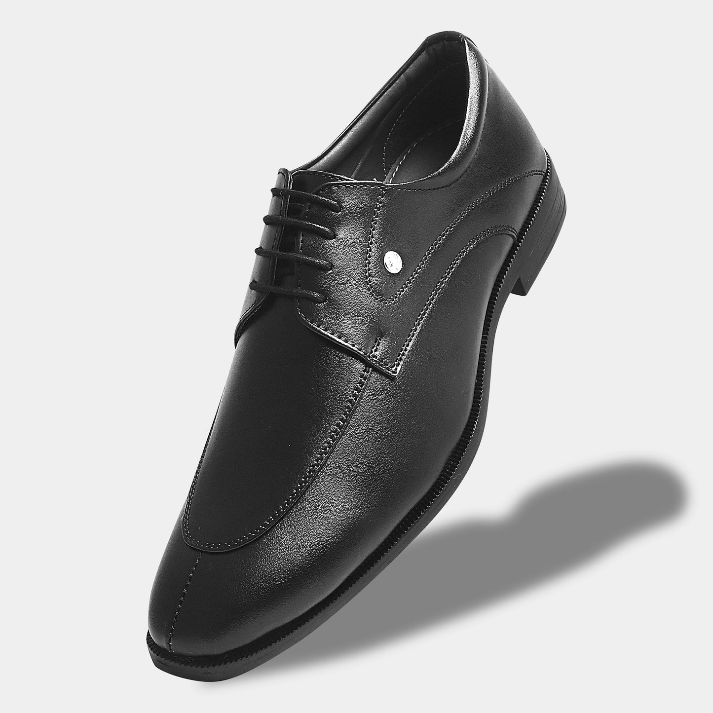 WAVEWALKER Arrow Split Toe Black Derby Formal Shoes For Men