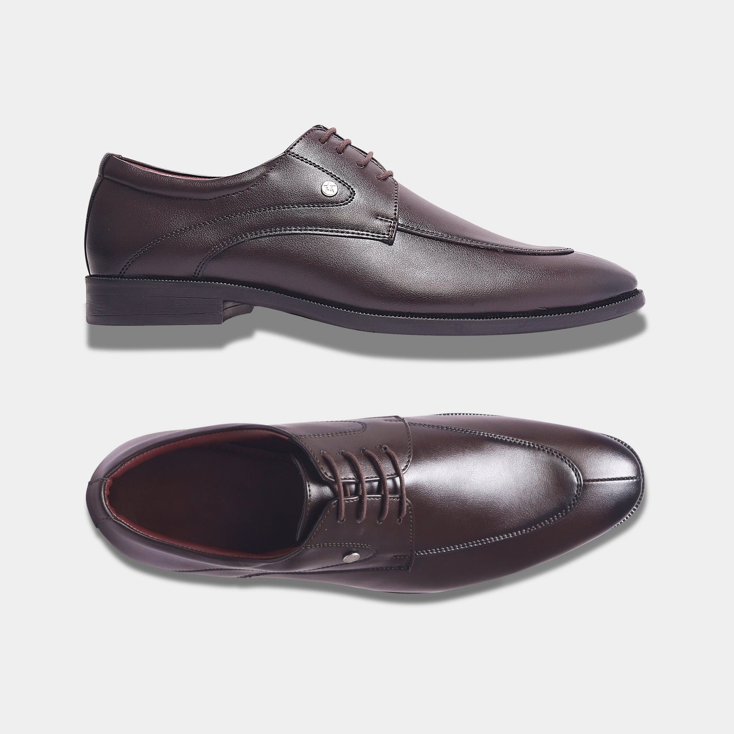 Wave Walker Arrow Split Toe Brown Derby Formal Shoes For Men
