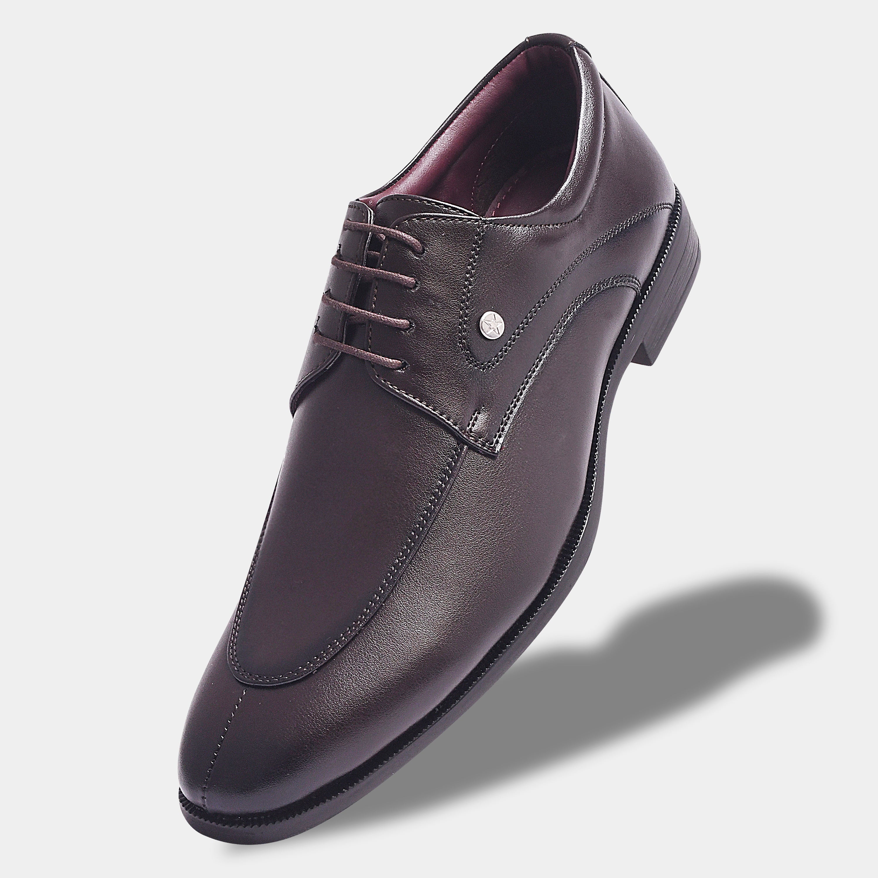 Wave Walker Arrow Split Toe Brown Derby Formal Shoes For Men