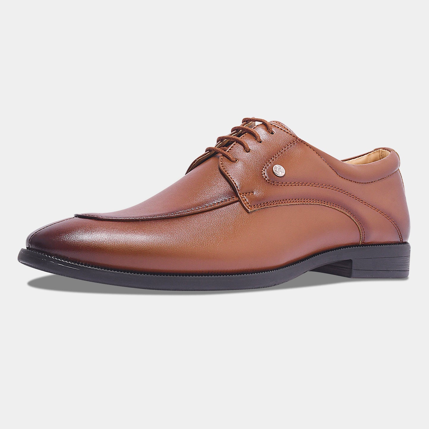 Wave Walker Arrow Split Toe Tan Derby Formal Shoes For Men