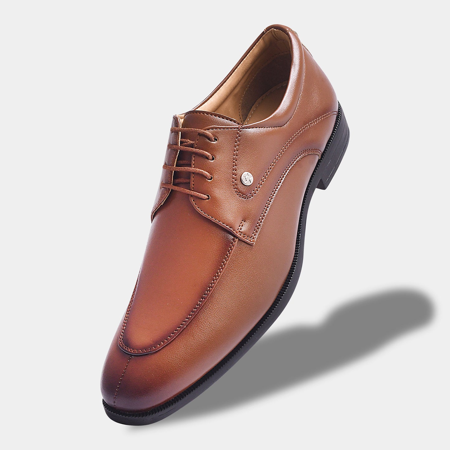 Wave Walker Arrow Split Toe Tan Derby Formal Shoes For Men
