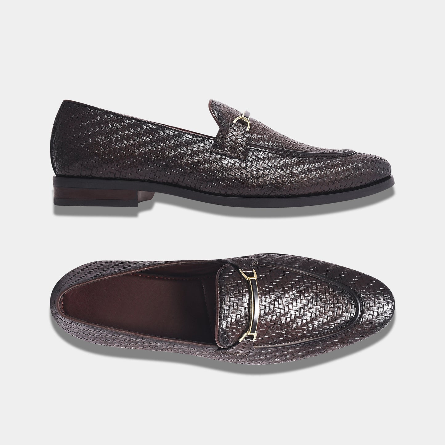 Wave Walker Blaze Handcrafted Woven Tan Penny Loafers For Men
