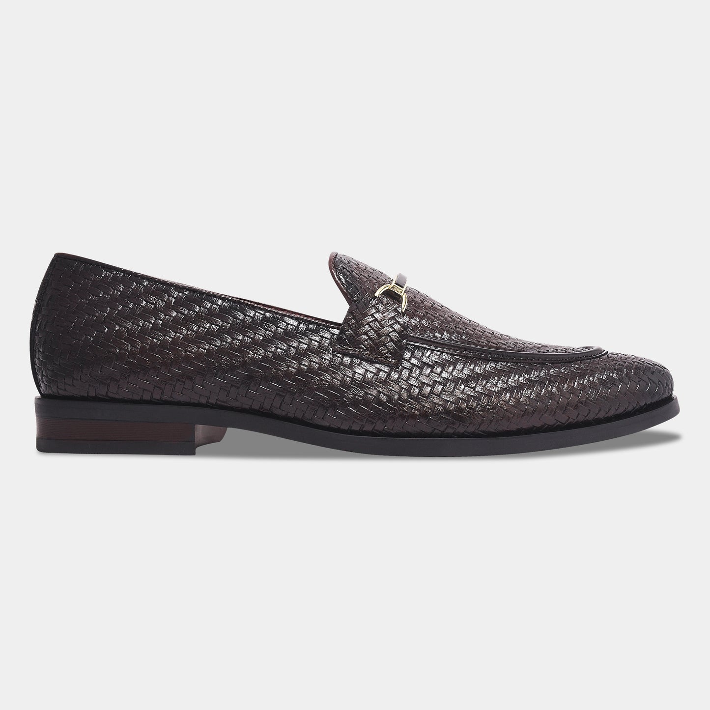 Wave Walker Blaze Handcrafted Woven Brown Penny Loafers For Men