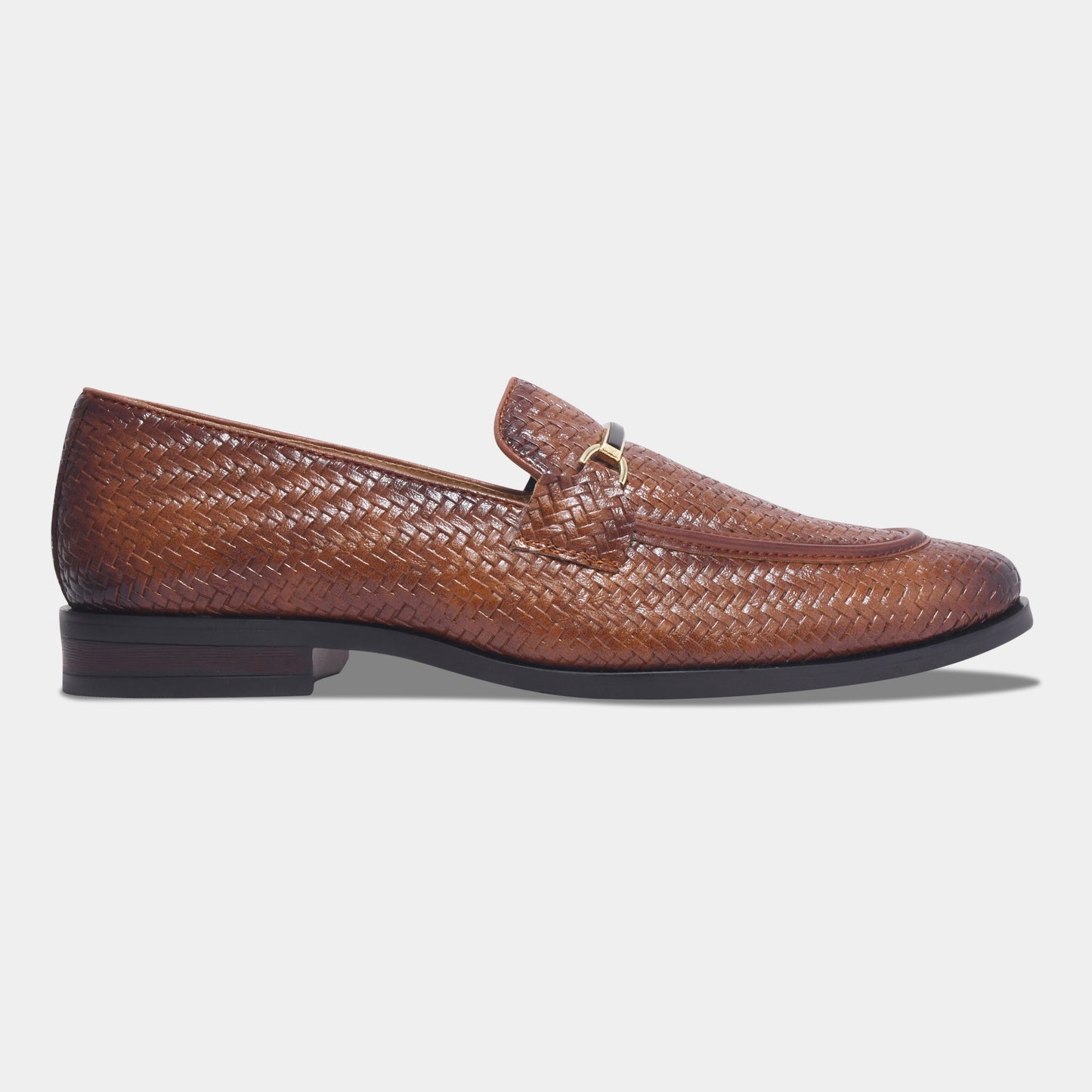 Wave Walker Blaze Handcrafted Woven Tan Penny Loafers For Men
