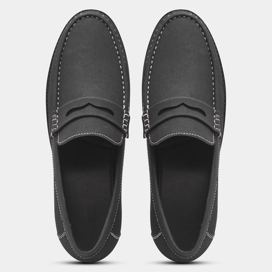 Wave Walker Charls Suede Loafers Black For Men