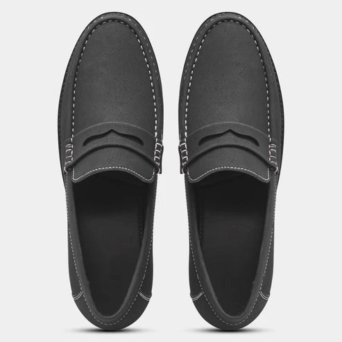 Wave Walker Charls Suede Loafers Black For Men