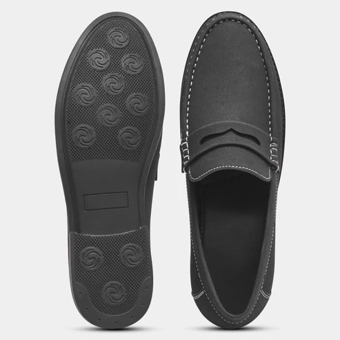 Wave Walker Charls Suede Loafers Black For Men