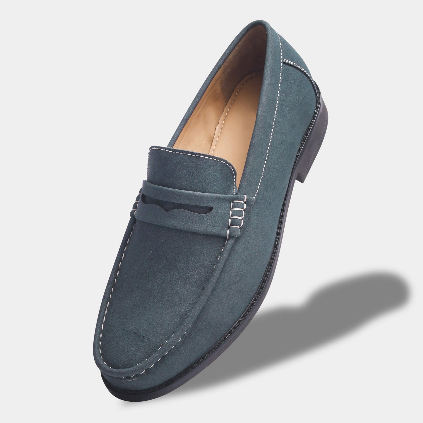 WAVEWALKER Charls Suede Loafers Green For Men