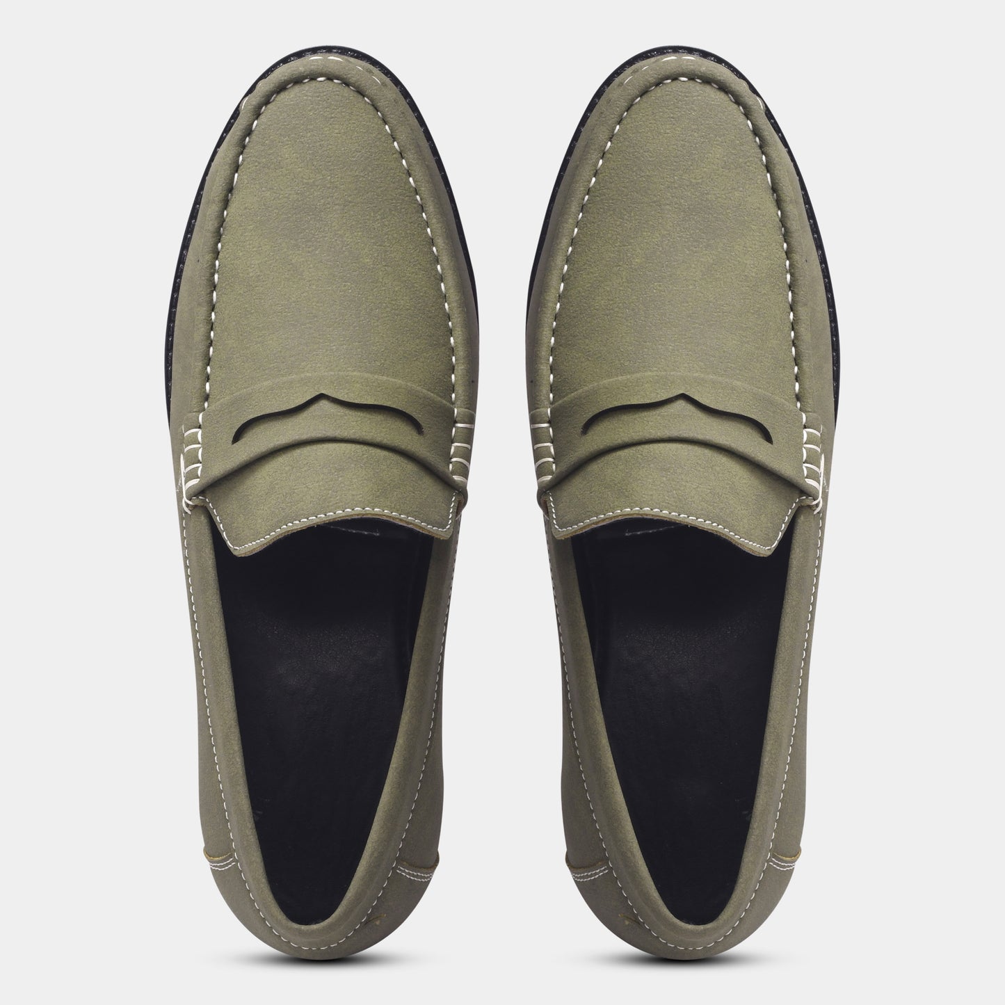 Wave Walker Charls Suede Loafers Green For Men