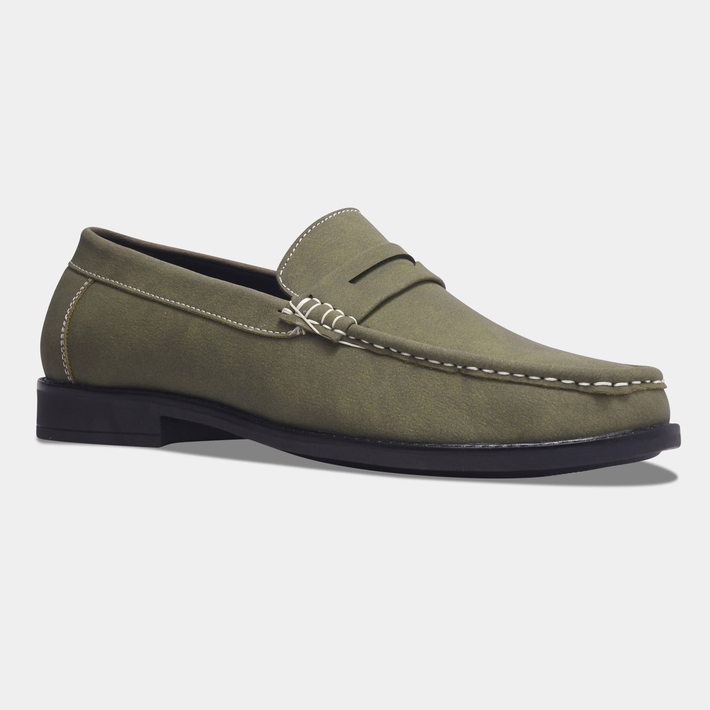 Wave Walker Charls Suede Loafers Green For Men