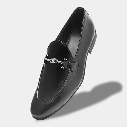 Wave Walker Command Classic Dress Black Penny Loafers For Men