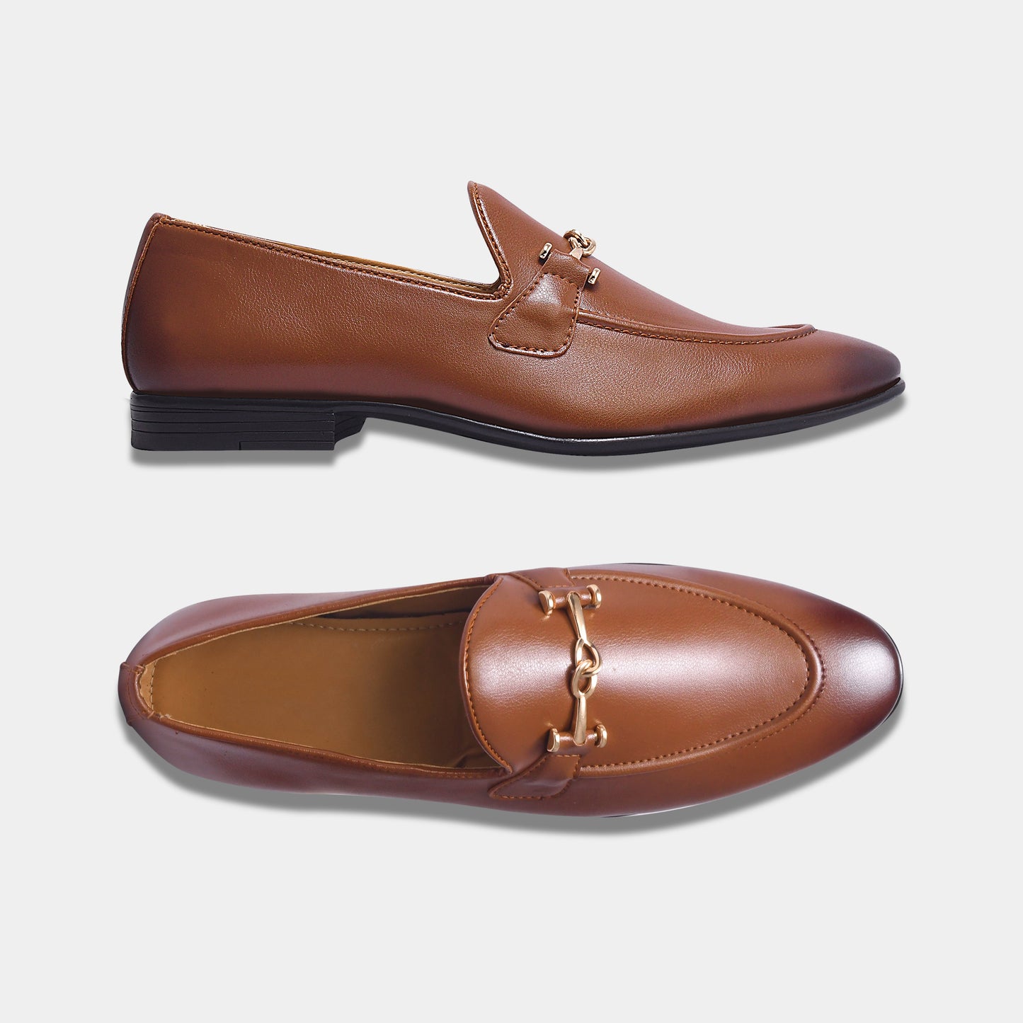 WAVEWALKER Command Classic Dress Brown Penny Loafers For Men