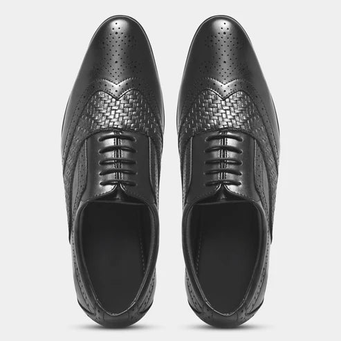 Wave Walker Cruse Sophisticated & Black Stylish Lace-Up Brogue Shoes For