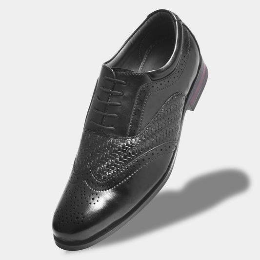 Wave Walker Cruse Sophisticated & Black Stylish Lace-Up Brogue Shoes For