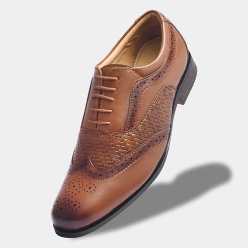 Wave Walker Cruse Sophisticated & Tan Stylish Lace-Up Brogue Shoes For