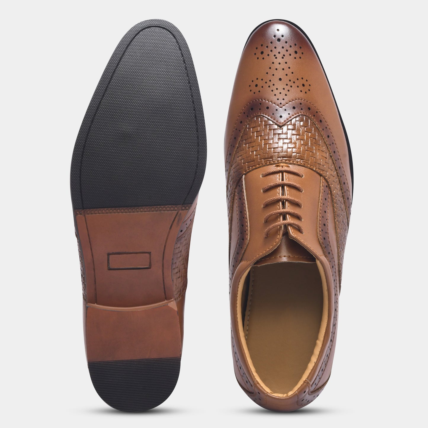 Wave Walker Cruse Sophisticated & Tan Stylish Lace-Up Brogue Shoes For